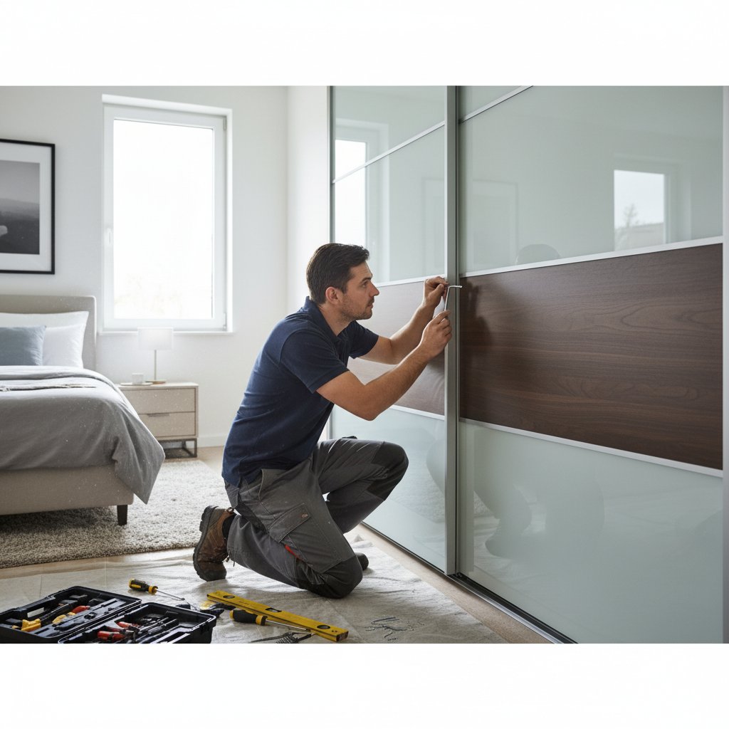 Wardrobe door mechanisms