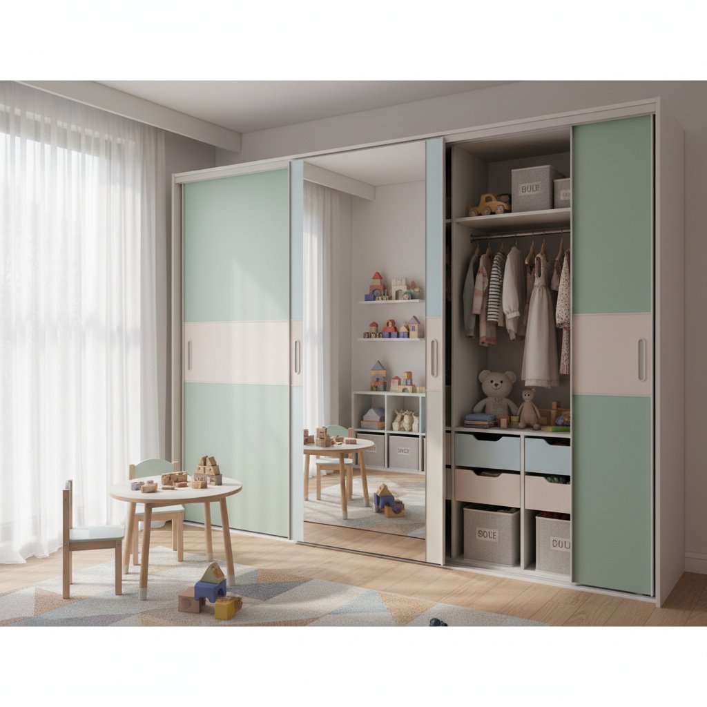 Corner wardrobe installation